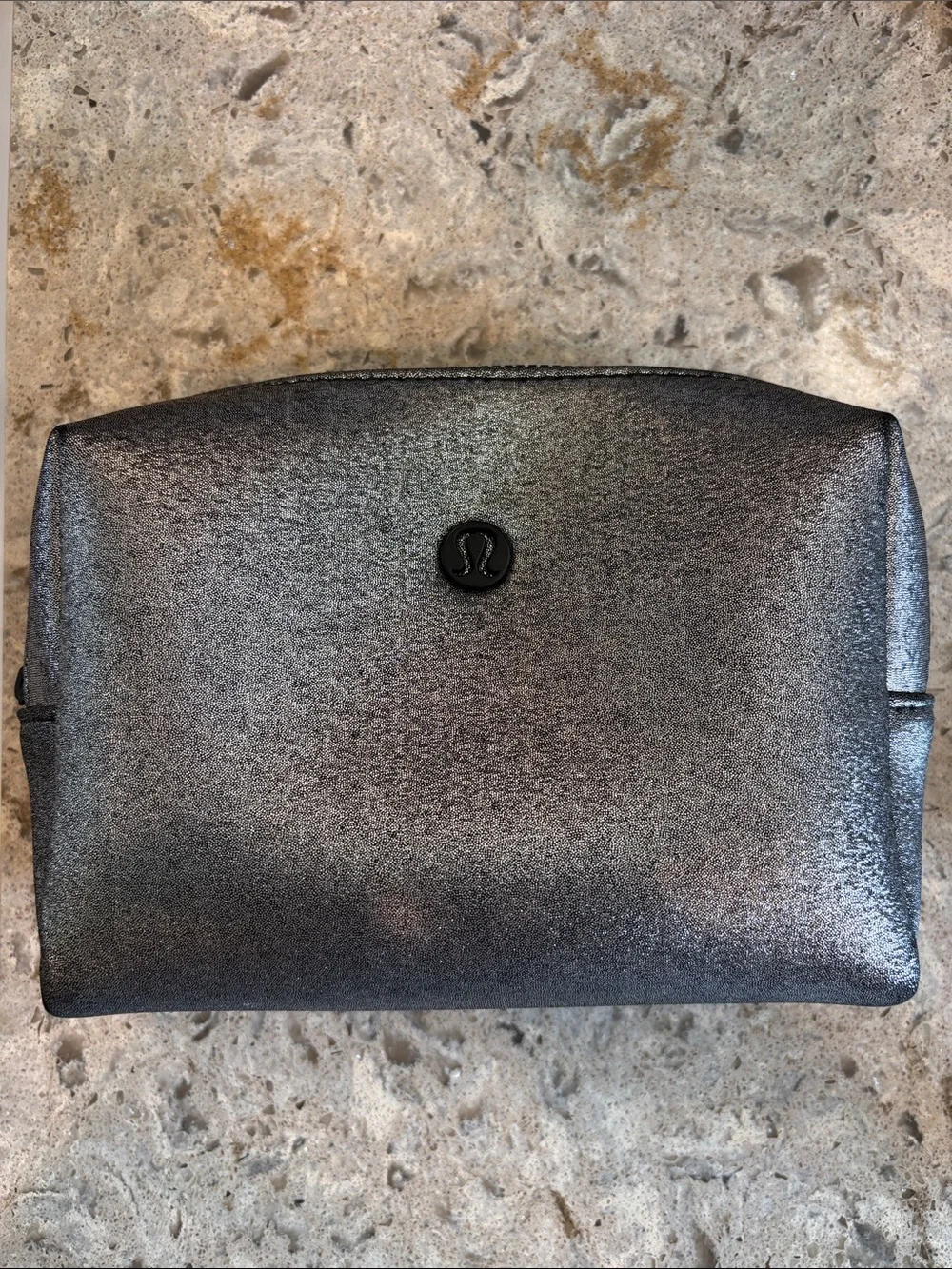 lululemon athletica Metallic Charcoal Cosmetic Pouch